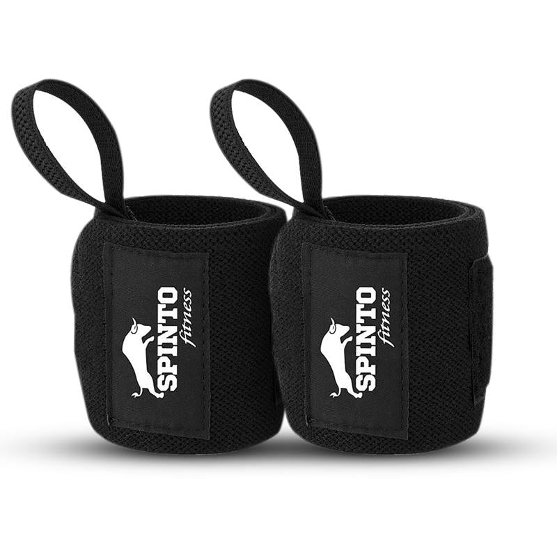 SPINTO Adjustable Wrist Wraps for Weightlifting & Fitness | Premium Durable Gym Support Straps | Compression Wraps for Powerlifting, Training & Crossfit