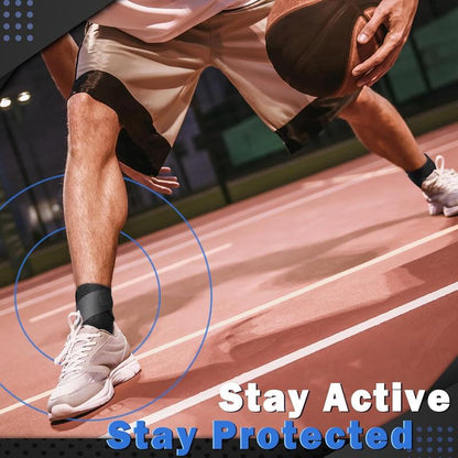 Ollas Ankle Support to Prevent Sprained Ankles, Ankle Relief Ankle Support for Men and Women, Ankle Compression Cuff with Straps Black Outdoorfun Healthcare Tool Brace