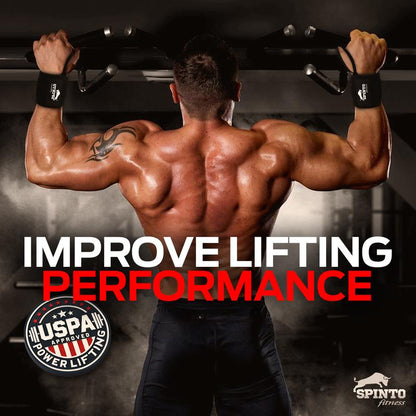 SPINTO Adjustable Wrist Wraps for Weightlifting & Fitness | Premium Durable Gym Support Straps | Compression Wraps for Powerlifting, Training & Crossfit